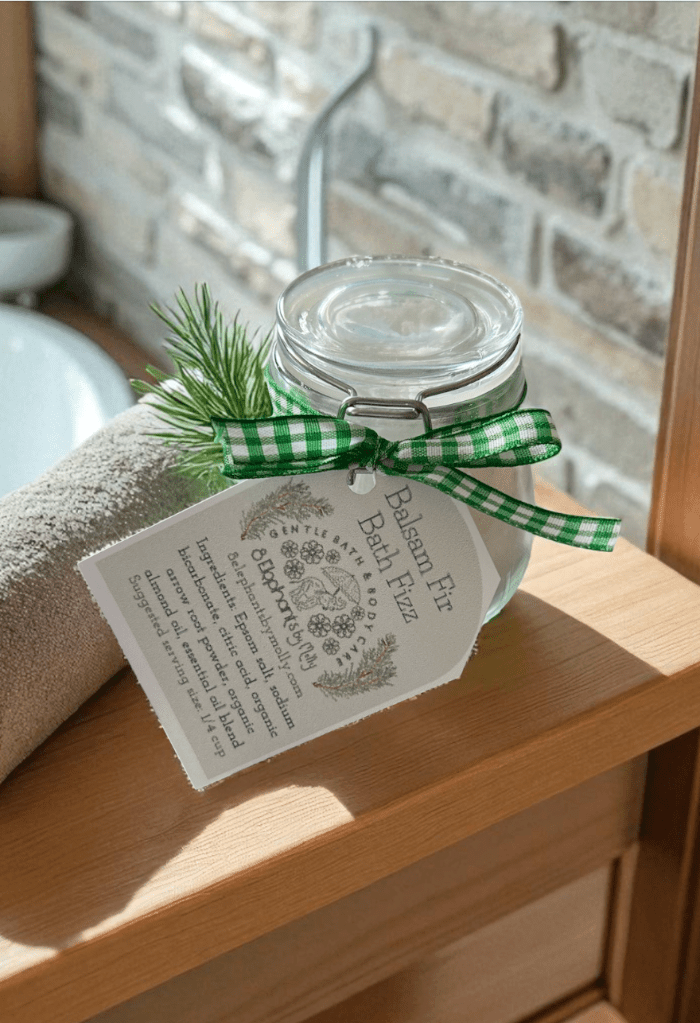 Bath Fizz: Seasonal Blend 4 oz Glass Jar - 8 Elephants by Molly