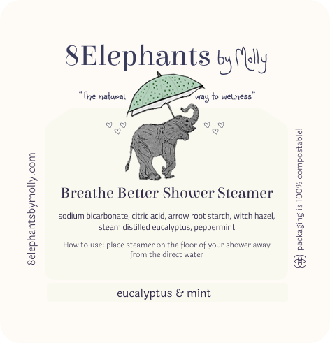 Breathe Better Shower Steamers - 8 Elephants by Molly