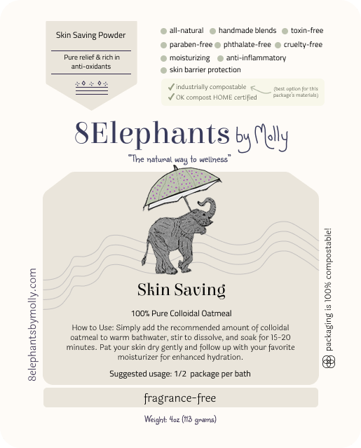 Colloidal Oatmeal Skin Saving Powder - 8 Elephants by Molly
