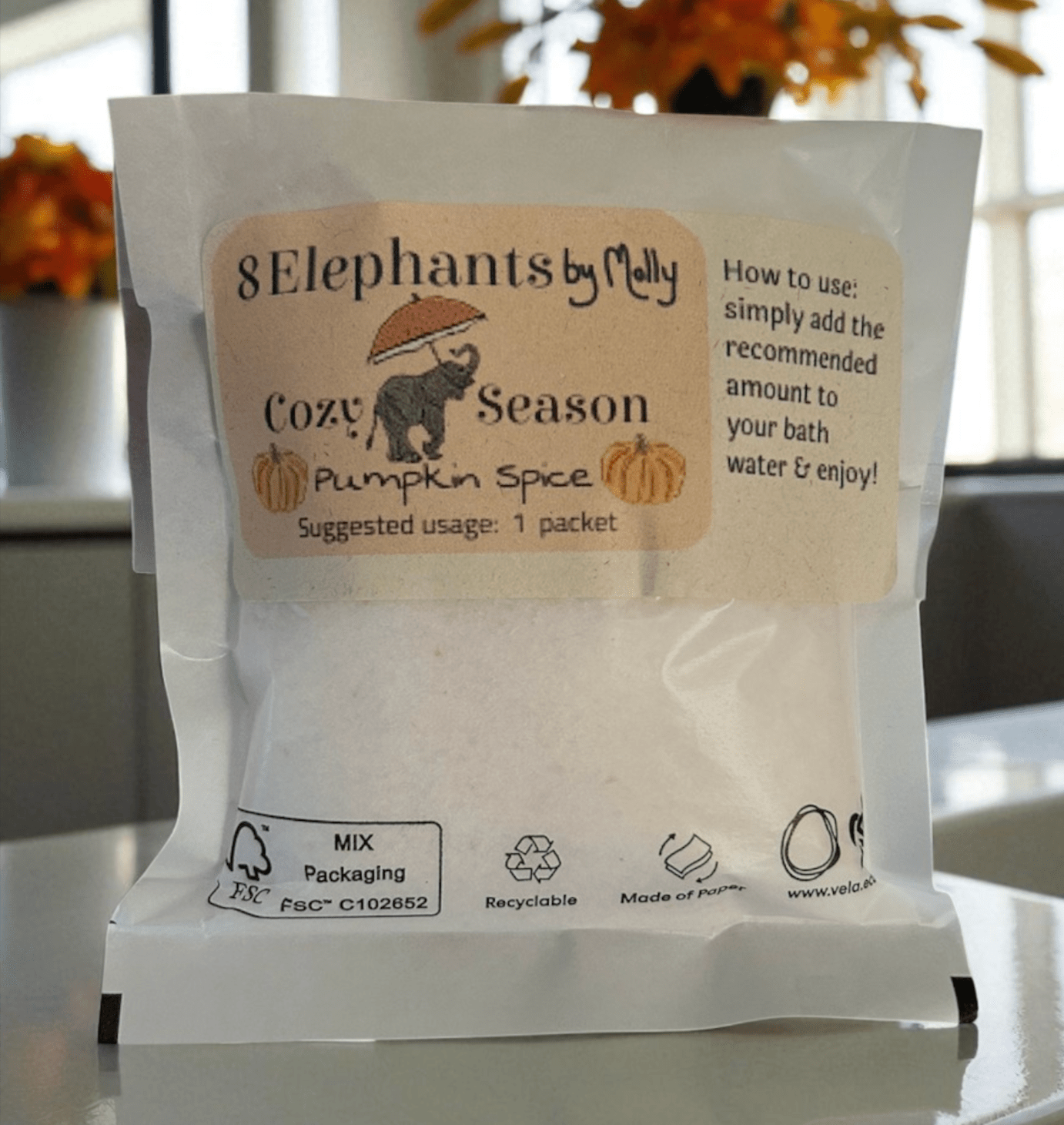 Cozy Season Blend: Pumpkin Spice Single Serve Mini - 8 Elephants by Molly