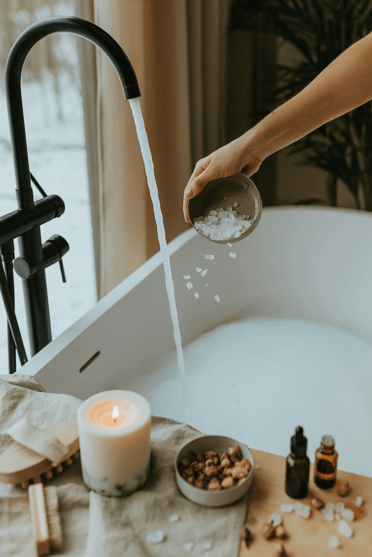 Finding Your Calm: How Epsom Salts Support Your Nervous System & Relieve Anxiety - Artisan Bath & Shower Rituals for Athletic Recovery | Natural Wellness | 8 Elephants by Molly