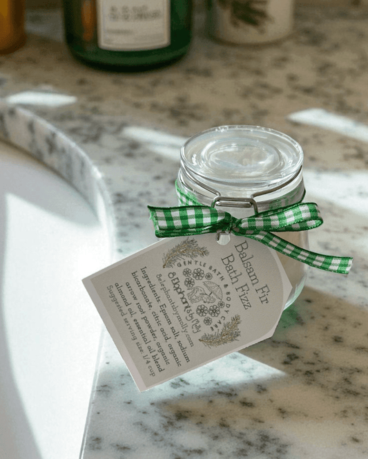 Bath Fizz: Seasonal Blend 4 oz Glass Jar - 8 Elephants by Molly