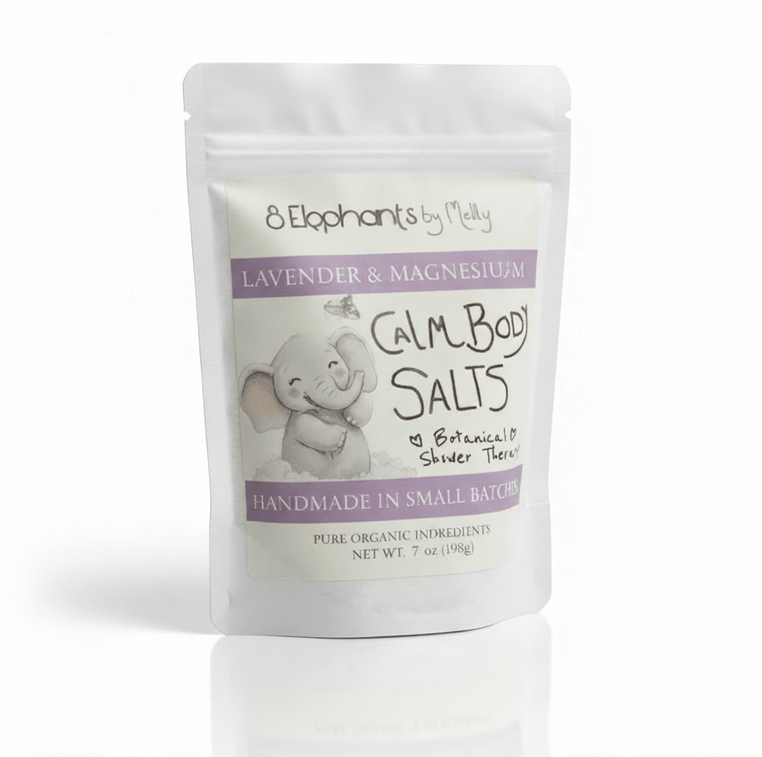 Calm Body Salts for Athletic Sports Recovery & Travel - 8 Elephants by Molly