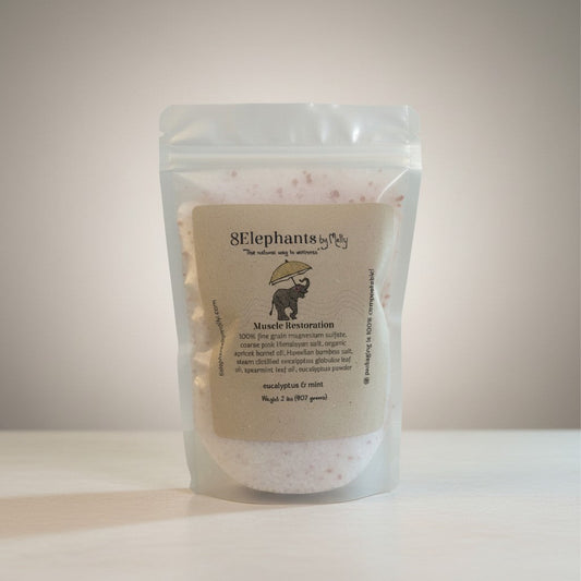 Epsom Salt Muscle Restoration Blend 2 Pound Pouch - 8 Elephants by Molly
