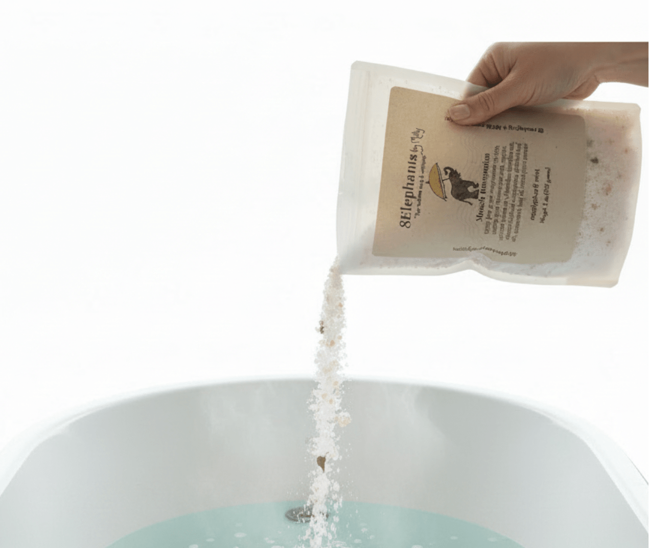 Epsom Salt Muscle Restoration Blend 2 Pound Pouch - 8 Elephants by Molly