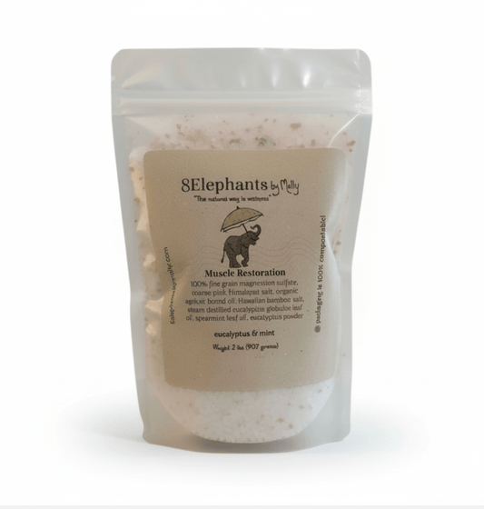 Eucalyptus & Mint Muscle Restoration Sports Bath Soak - 8 Elephants by Molly