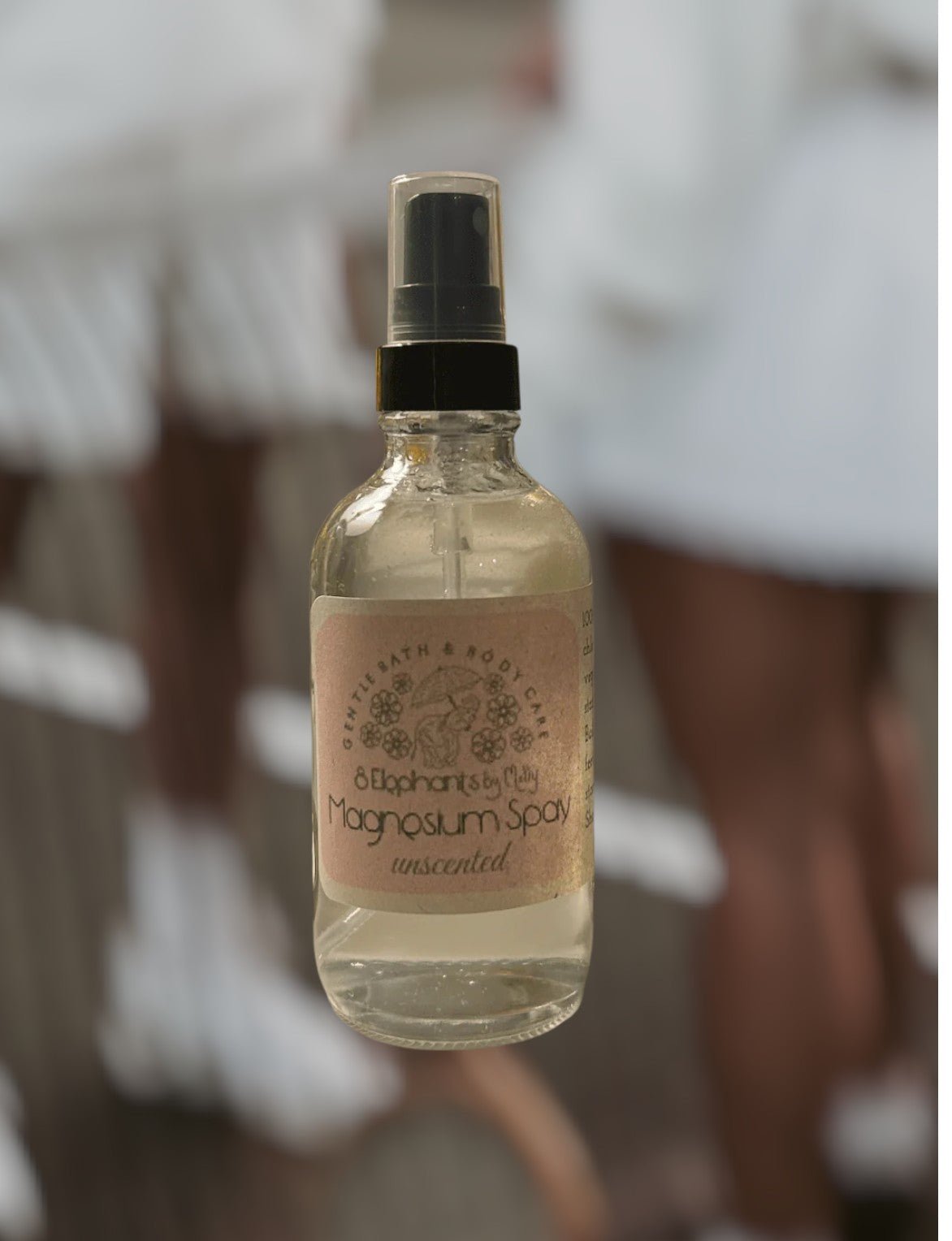 Extra - Strength Magnesium Spray 4 oz Glass Spray Bottle - 8 Elephants by Molly