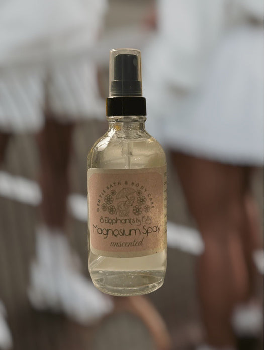 Extra - Strength Magnesium Spray 4 oz Glass Spray Bottle - 8 Elephants by Molly