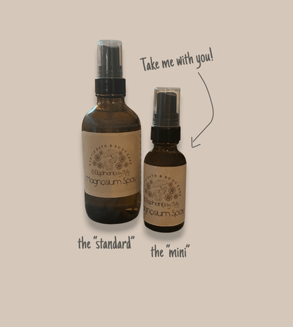 Extra - Strength Magnesium Spray 4 oz Glass Spray Bottle - 8 Elephants by Molly