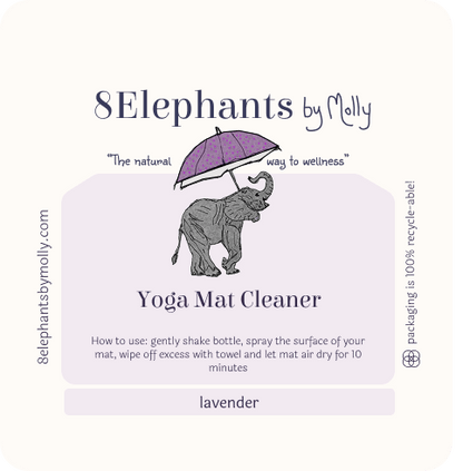 Lavender Yoga Mat Spray - 8 Elephants by Molly