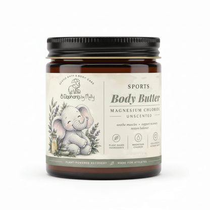 Magnesium & Cupuaçu Sports Recovery Body Butter 4oz - 8 Elephants by Molly