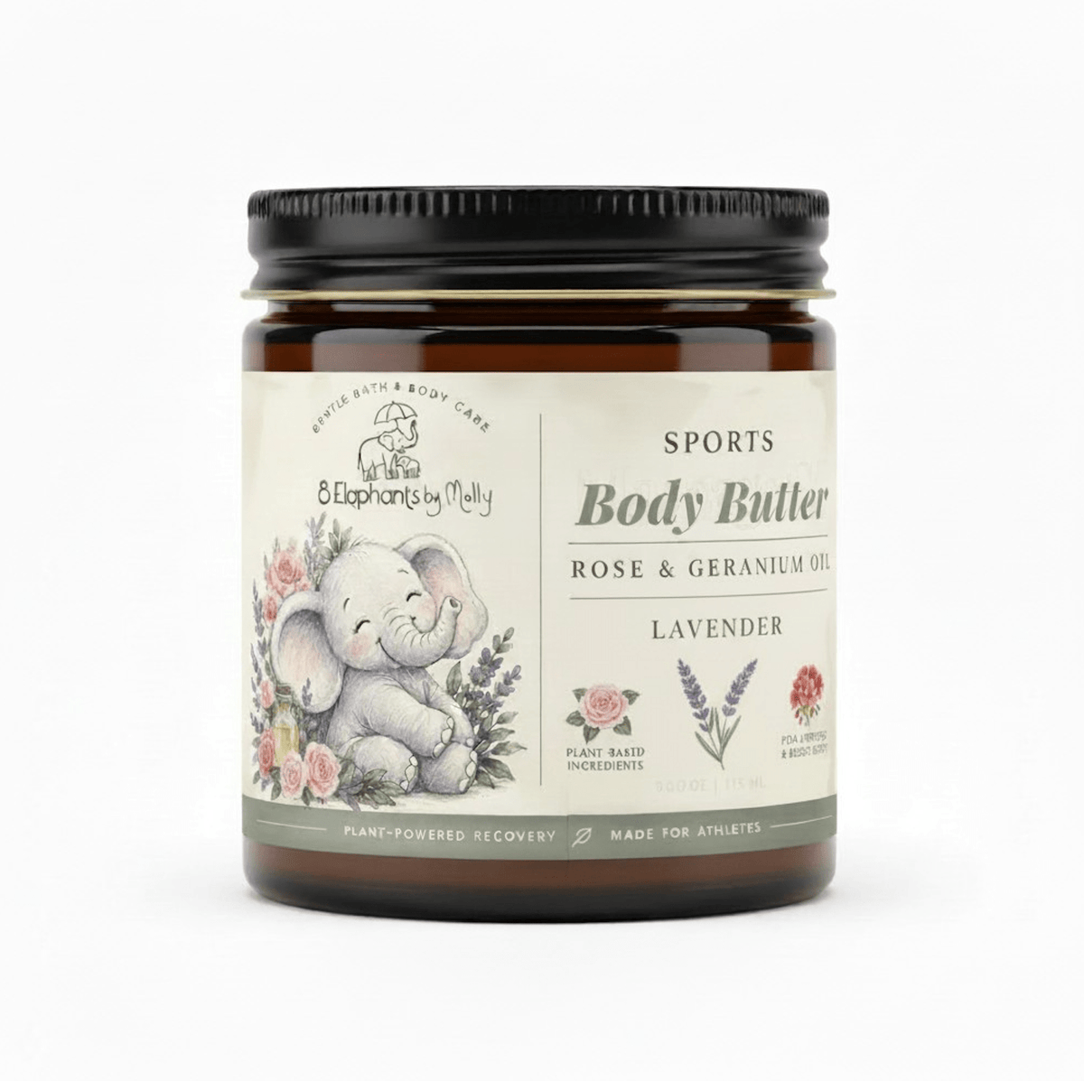 Magnesium & Cupuaçu Sports Recovery Body Butter 4oz - 8 Elephants by Molly