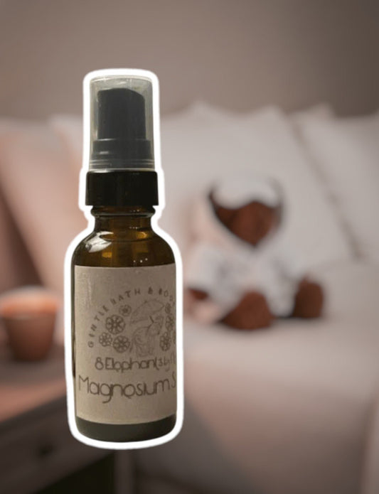 Magnesium Spray 1 oz Glass Spray Bottle (mini) - 8 Elephants by Molly