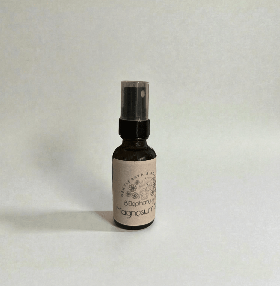 Magnesium Spray 1 oz Glass Spray Bottle (mini) - 8 Elephants by Molly