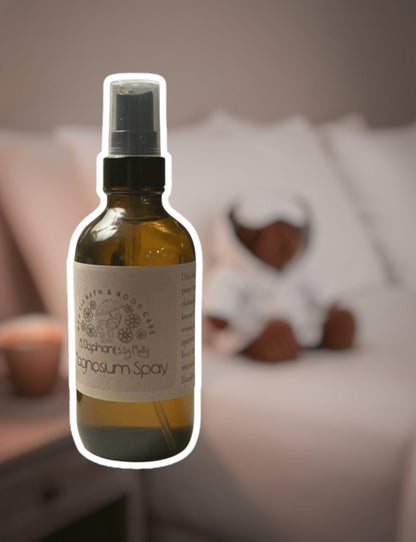 Magnesium Spray 4 oz Glass Spray Bottle - 8 Elephants by Molly