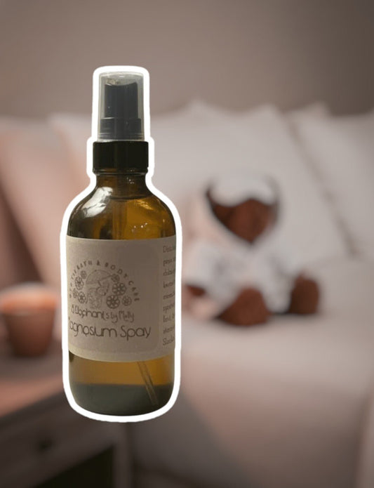 Magnesium Spray 4 oz Glass Spray Bottle - 8 Elephants by Molly