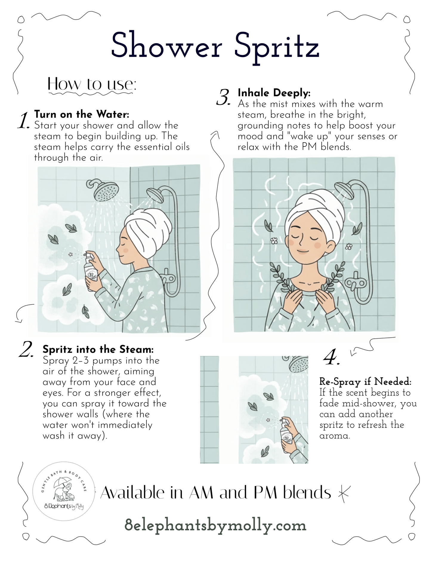 Mango & Citrus Shower Spritz (Mini & Standard) - 8 Elephants by Molly