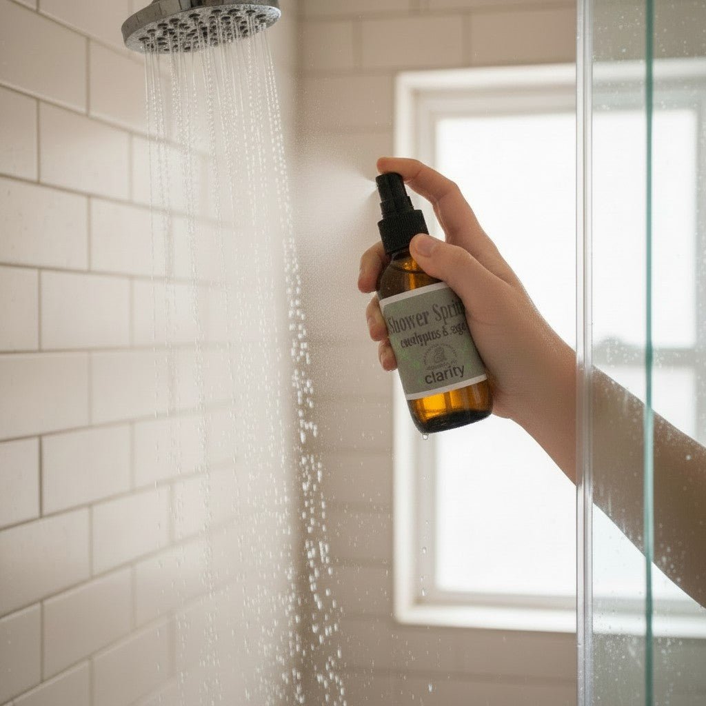 Organic Eucalyptus & Sage Clarity Blend Shower Spritz (Mini & Standard) - 8 Elephants by Molly