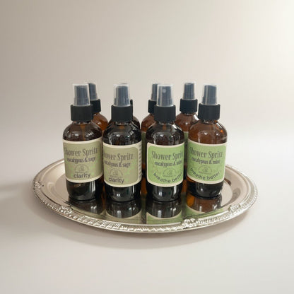 Organic Eucalyptus & Sage Clarity Blend Shower Spritz (Mini & Standard) - 8 Elephants by Molly