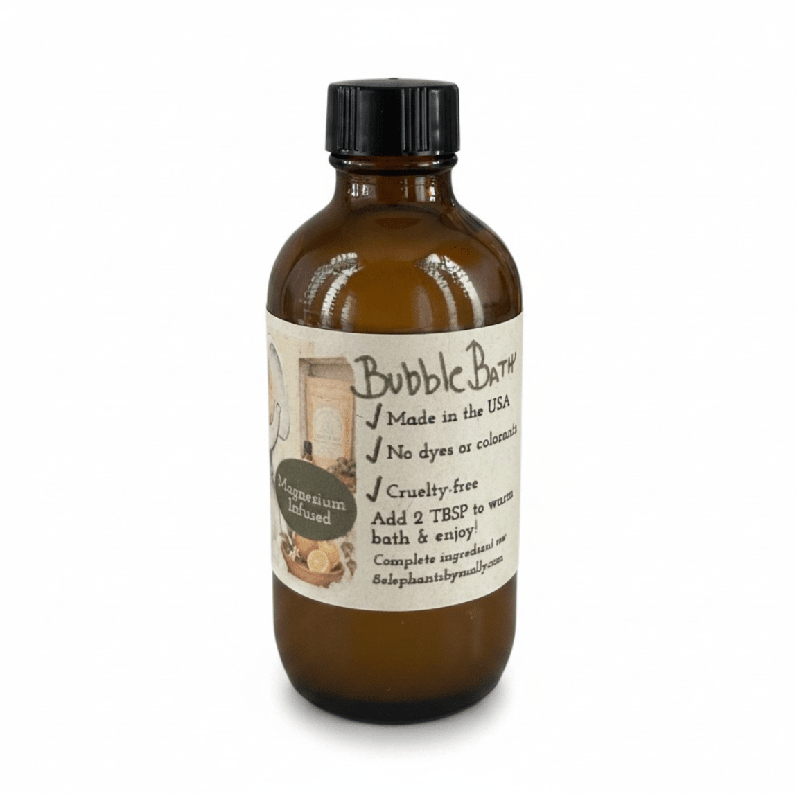 Seasonal Mineral Bubble Baths 4 oz - 8 Elephants by Molly