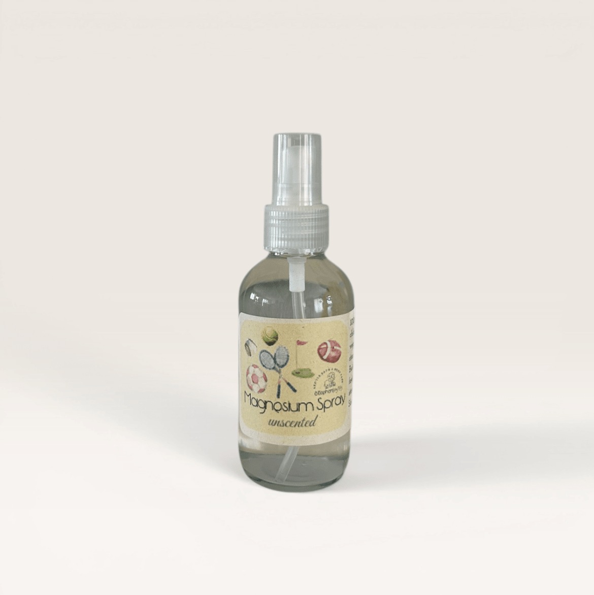 Sports Recovery Extra - Strength Magnesium Spray 4 oz Glass Spray Bottle - 8 Elephants by Molly