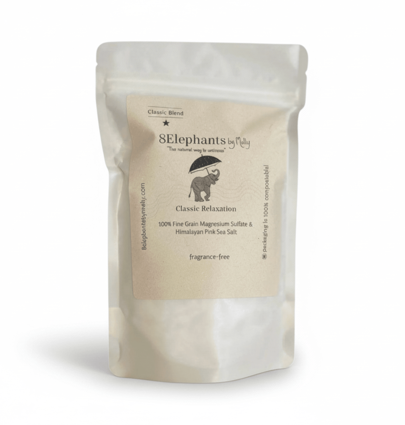 Unscented Classic Relaxation Sports Recovery Bath Soak - 8 Elephants by Molly