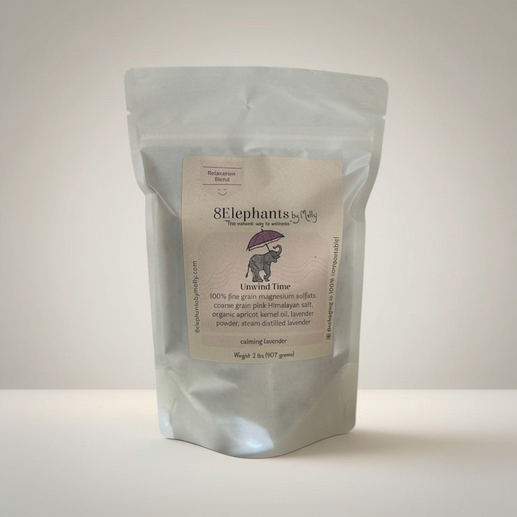 Unwind Time Calming Lavender Blend 2 Pound Pouch - 8 Elephants by Molly