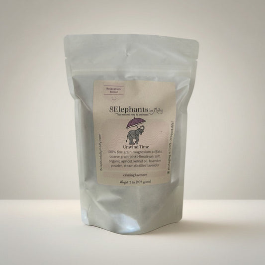 Unwind Time Calming Lavender Blend 2 Pound Pouch - 8 Elephants by Molly